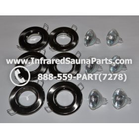 COMPLETE LIGHT ASSEMBLY 12V - COMPLETE LIGHT ASSEMBLY 6 HOUSING IN SILVER FINISH WITH 6 BULBS 12V 3