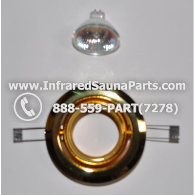 COMPLETE LIGHT ASSEMBLY 110V / 120V - COMPLETE LIGHT ASSEMBLY 1 HOUSING IN GOLD FINISH WITH 1 BULB 110V 120V 1